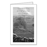 A Blessing for You, Dad Printable Religious Fathers Day Cards