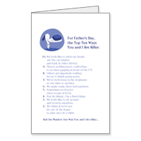 Top 10 List from Dog Printable Fathers Day Cards for Father