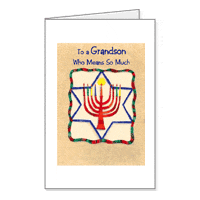 Love for Grandson Printable Hanukkah Cards for Family