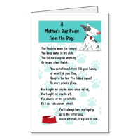 A Poem from the Dog Printable Funny Mothers Day Cards