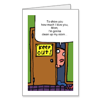 Mom, I'll Clean My Room Printable Mothers Day Cards for Mommy