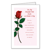 One Perfect Rose Printable Mothers Day Cards for Wife