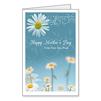 Happy Mother's Day from Her Son Printable Mothers Day Cards for Mother