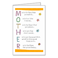 Mother's Day Printable Card: Funny Rhyme for Mother