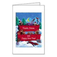 Holiday Thanks Printable New Year Thank You Cards