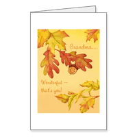 Grateful for Grandma Printable Thanksgiving Cards for Grandparents