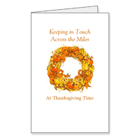 Keeping in Touch Printable Across the Miles Thanksgiving Cards