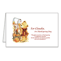 Thoughts Travel to You Printable Across the Miles Thanksgiving Cards