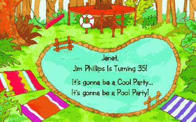 Pool Birthday Party on Cool Pool Party  Printable Invitation   Blue Mountain