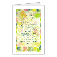 It's All in God's Plan Printable Religious Encouragement Cards