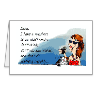 Woman w/Cocktail Printable Friendship Cards Between Women