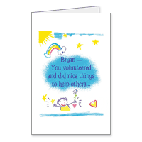 Caring Kid Printable Thank You Cards for Kids