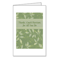 For an Admired Coach Printable Thank You Cards for Coach