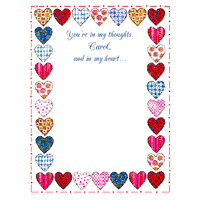 Heart Quilt Printable Valentines Day Stationery