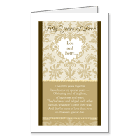 Fifty Years of Love Printable Milestone Anniversary Cards