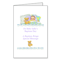 Special Blessings Printable Baptism & Christening Baby Cards