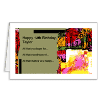 Happy 13th Birthday! Printable Birthday Cards for Teens