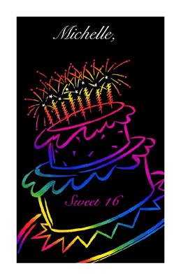 16th Birthday Cakes on Sweet Sixteen Greeting Card   16th Birthday Printable Card   American