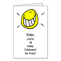 You're 18 Today! Printable Birthday Cards for Teens