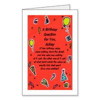 Birthday Question Printable Birthday Cards for Teens