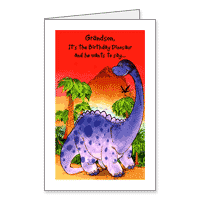 The Birthday Dinosaur Printable Birthday Cards for Grandson