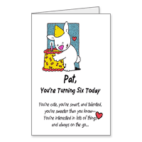6th Birthday Printable Age Related Birthday Cards for Kids