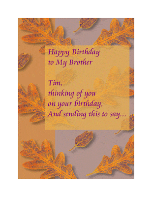 Thinking of Brother Printable Card