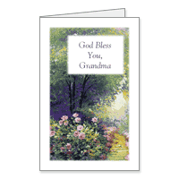 God Bless You, Grandma Printable Birthday Cards for Grandmother