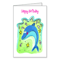 Make a Big Splash! Printable Just for Kids Birthday Cards