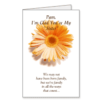 Glad You're My "Sister" Printable Birthday Cards for Sister