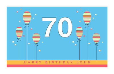 "70th Birthday" | Milestone Birthday Printable Card | Blue Mountain ECards