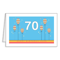 70th Birthday Printable Milestone Birthday Cards for Adult