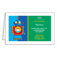 Robot Fun Printable Birthday Invitations for Kids