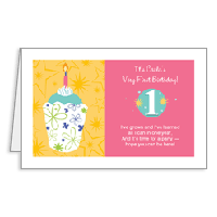 Baby Girl's 1st Birthday Printable Birthday Invitations for Family