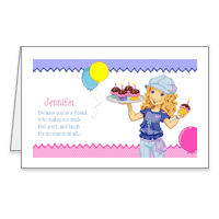 Because You're My Friend Printable Just for Kids Birthday Cards for Girls