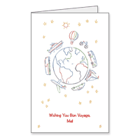 Bon Voyage Printable Enjoy Your Vacation & Travel Cards