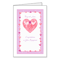 Wishes for Your Happiness Printable Engagement Cards