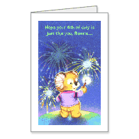 Sparkling with Fun Printable 4th of July Cards