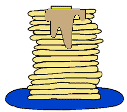 big stack of pancakes