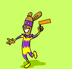 Dancing puppy with noisemaker!