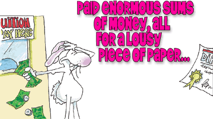 PAID ENORMOUS SUM OF MONEY, ALL FOR A LOUSY PIECE OF PAPER...