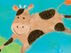Cow and Moon -- Free Cute Cartoon wallpapers -- Yahoo! Greetings wallpapers
