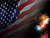 Flags and Fireworks  -- Free Patriotic, Military Desktop Wallpapers from American Greetings