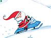 Snowmobile Santa  -- Free Cute Holiday Holiday,Cute Holiday  Party Desktop Wallpapers from American Greetings