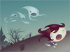 Ghostly Escape  -- Free Trendy, Desktop Wallpapers from American Greetings