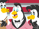 Bee-Bop Penguins<br>Birthday Song Birthday eCards