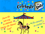7/25 Carousel Day celebrate the date ecards
