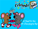 8/4 Champagne Day celebrate the date ecards