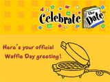 8/24 Waffle Day celebrate the date ecards