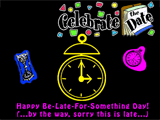9/5 Be Late Day celebrate the date ecards